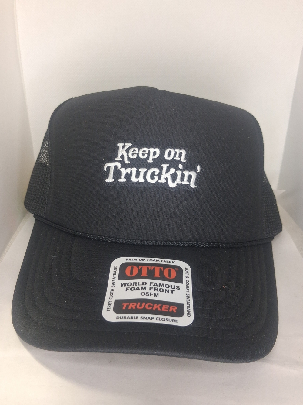 Keep on Truckin' Black Trucker Hat
